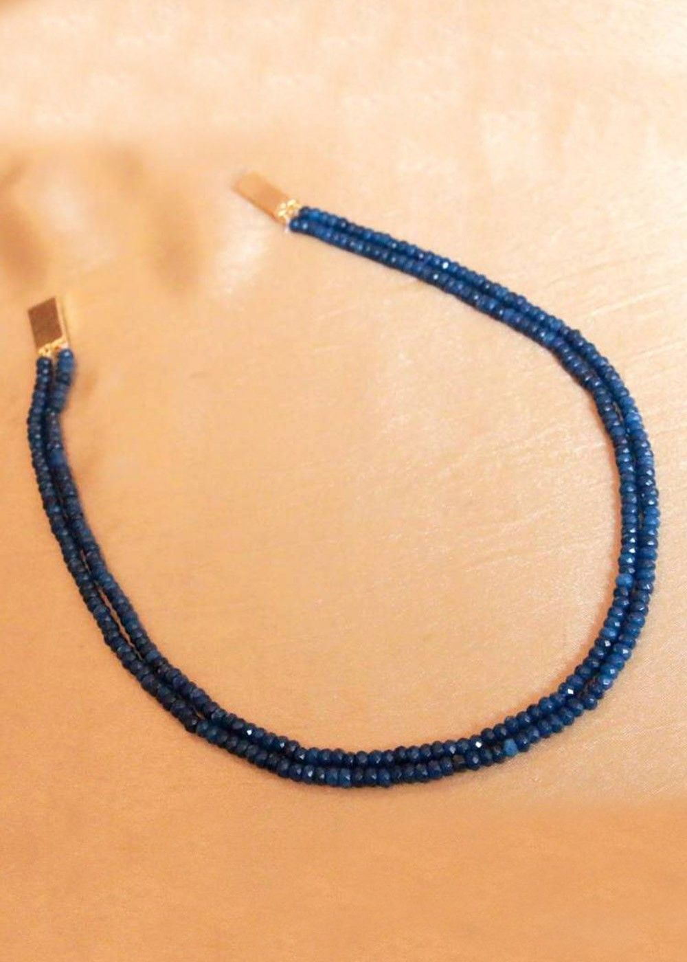 Buy Manbhar Gems Semi Precious Gemstone Royal Navy Blue Onyx Beads Necklace  Round Faceted 7 Layer for Girl and Women Men Blue Mala Fashion Jewellery  Earring 1 Pair at Amazon.in