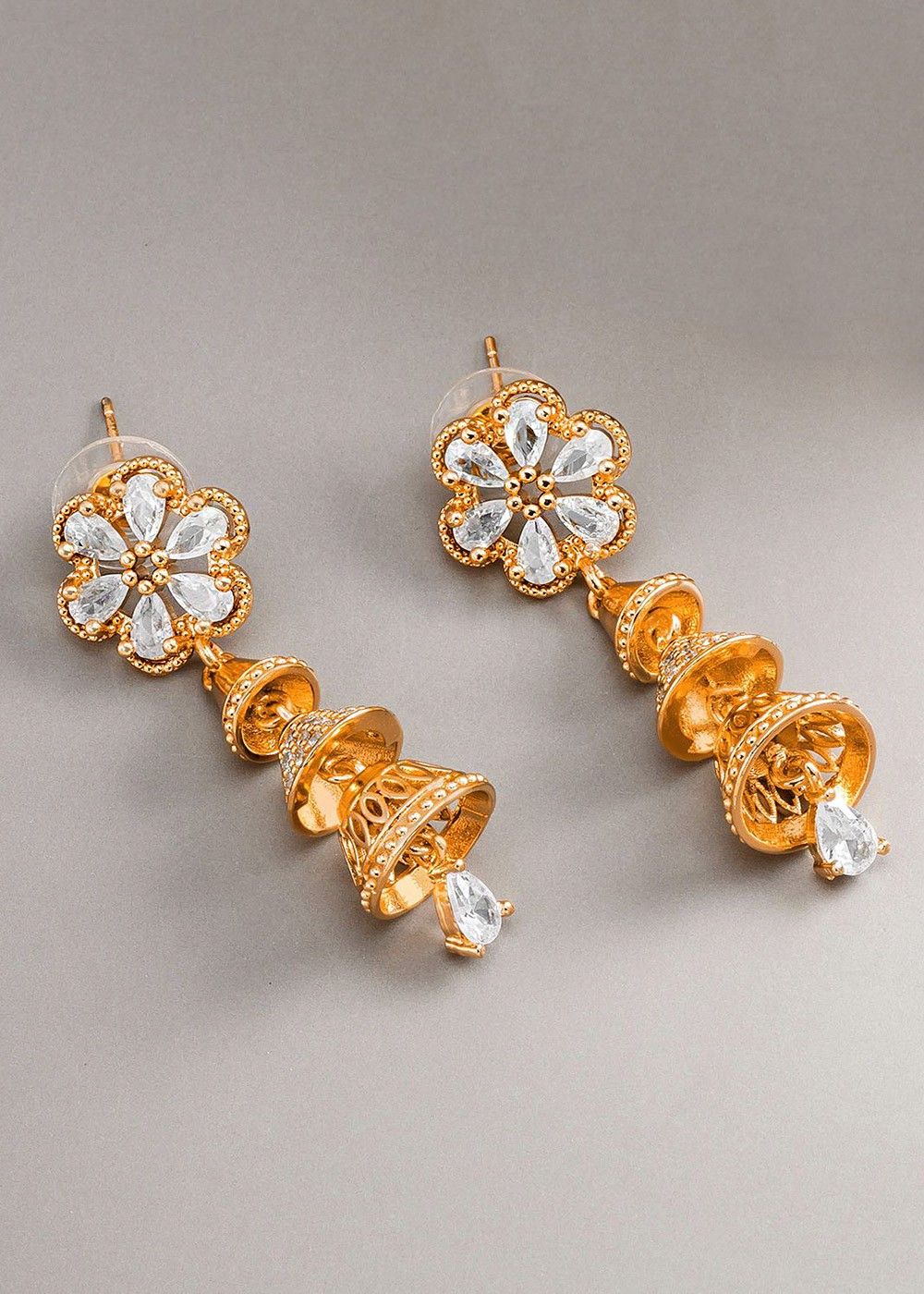 Discover 62+ gold party wear earrings best