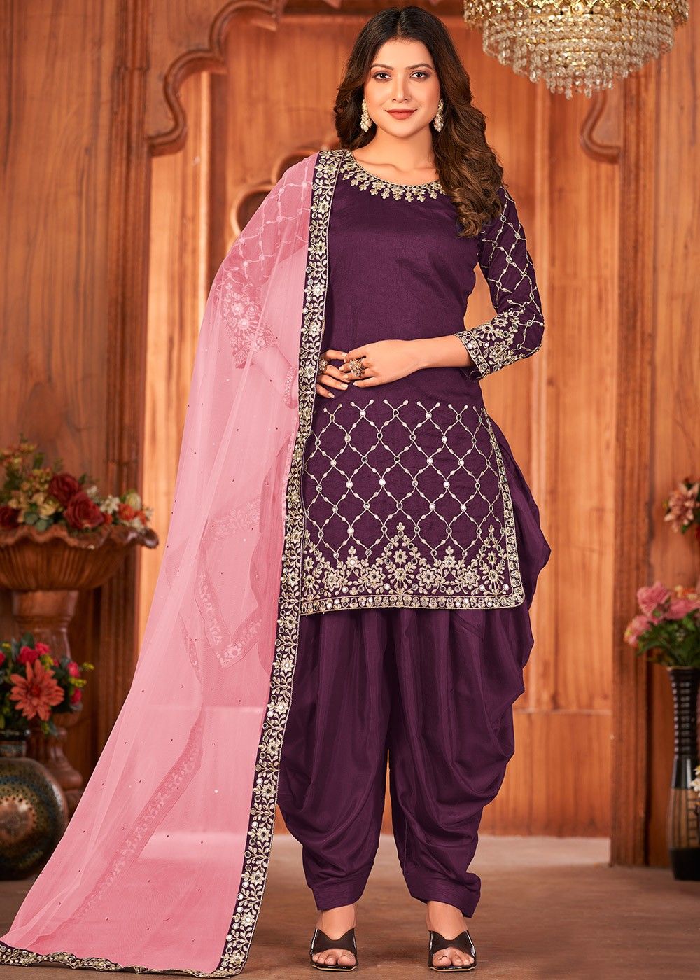 Self Design Ladies T-Blue Semi Stitched Georgette Suit With Printed Dupatta  at Rs 1700 in Surat