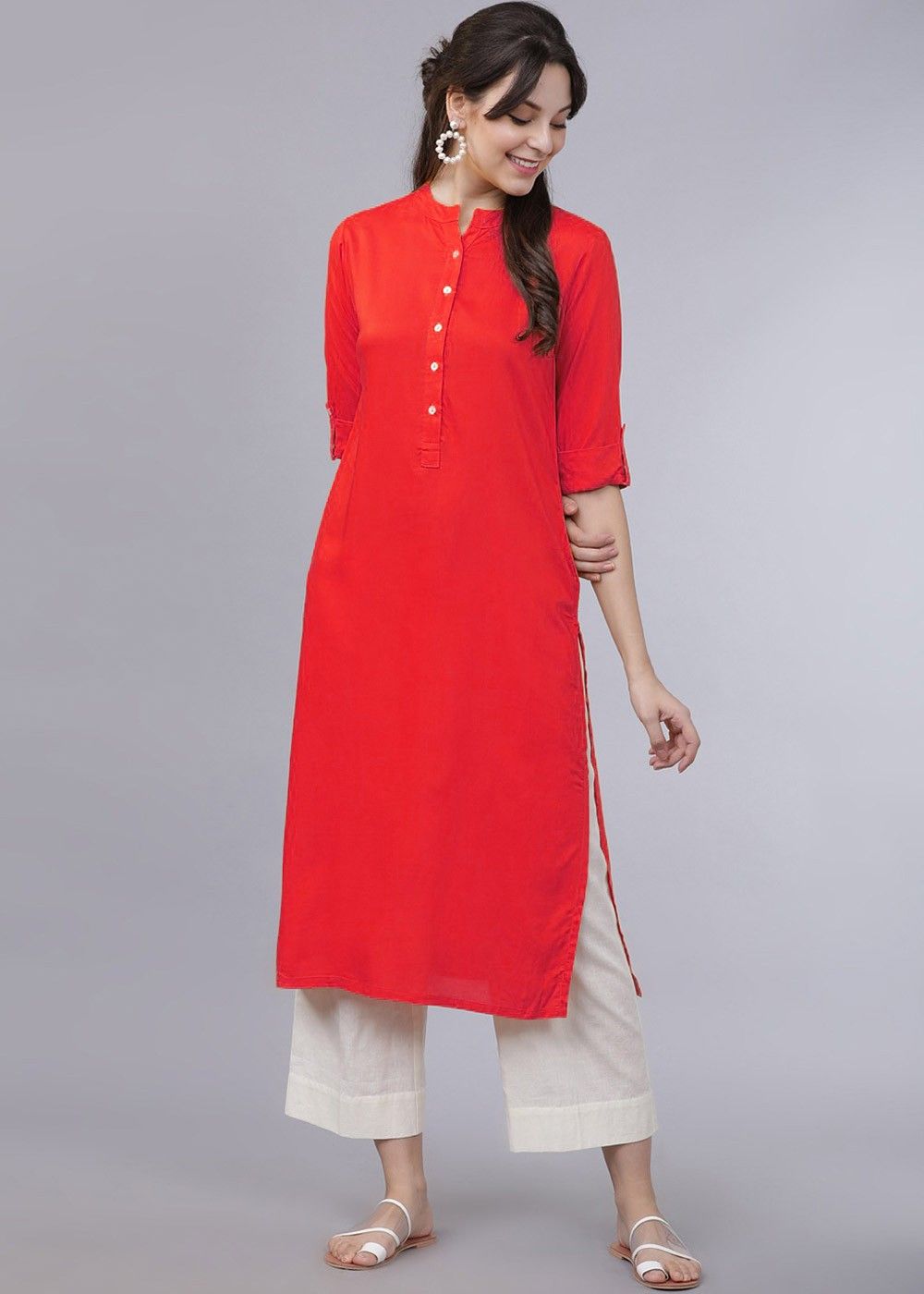 Buy Cream Kurta Suit Sets for Women by Kiana House Of Fashion Online |  Ajio.com