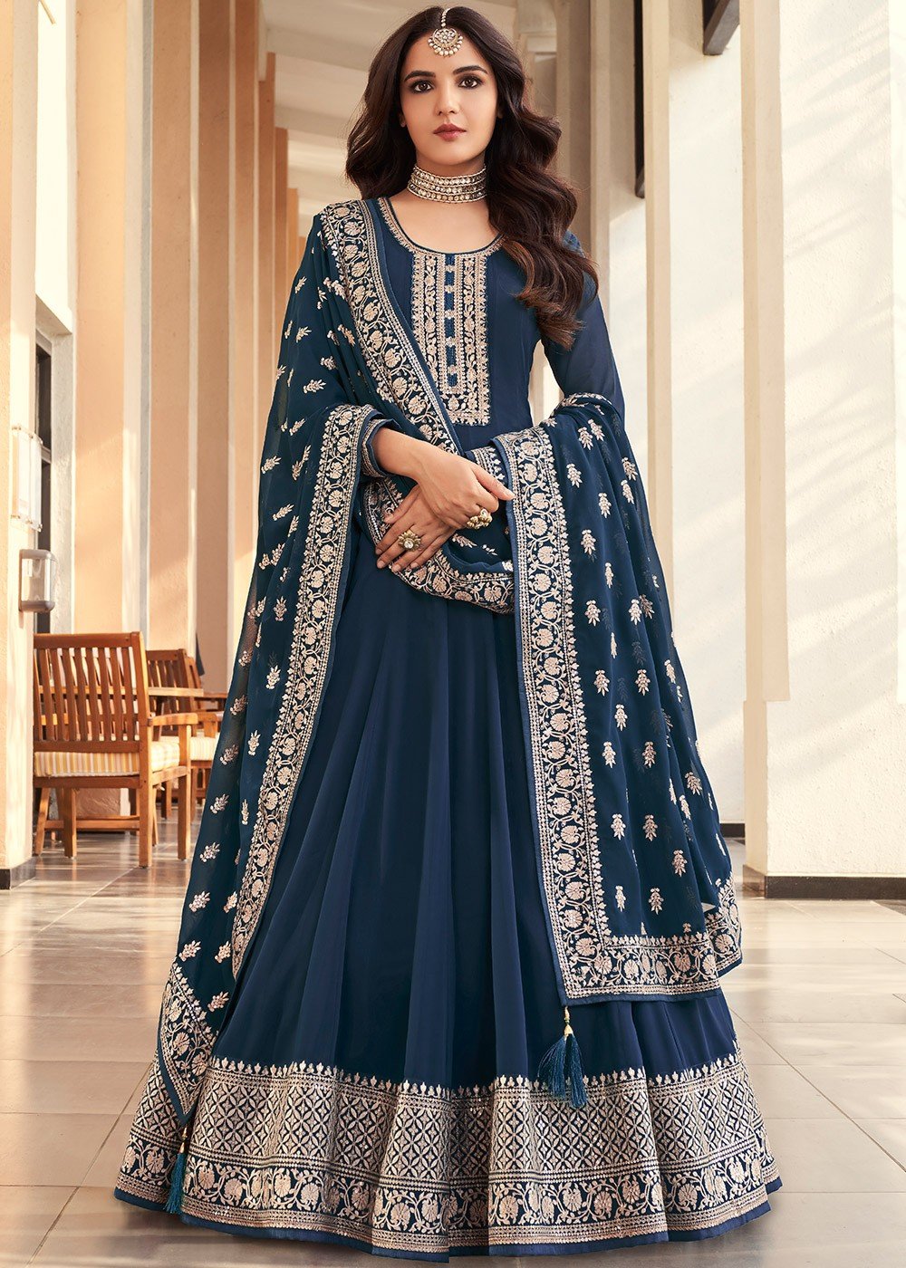 Buy Siria Cotton Anarkali Suit Set Online in India at Best Price