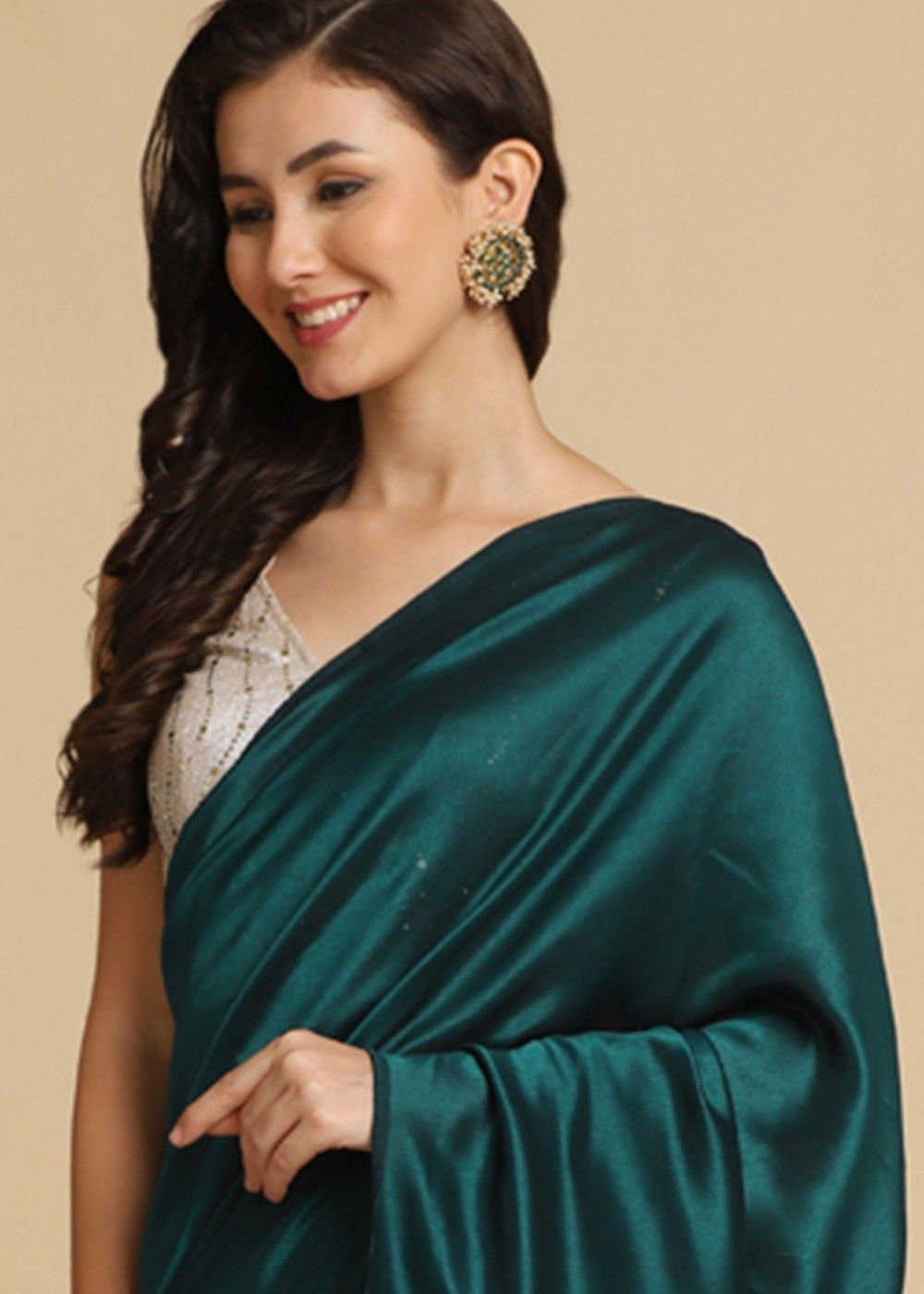 16 Awesome Ways To Wear Plain Sarees With Heavy Blouse • Keep Me Stylish-sgquangbinhtourist.com.vn