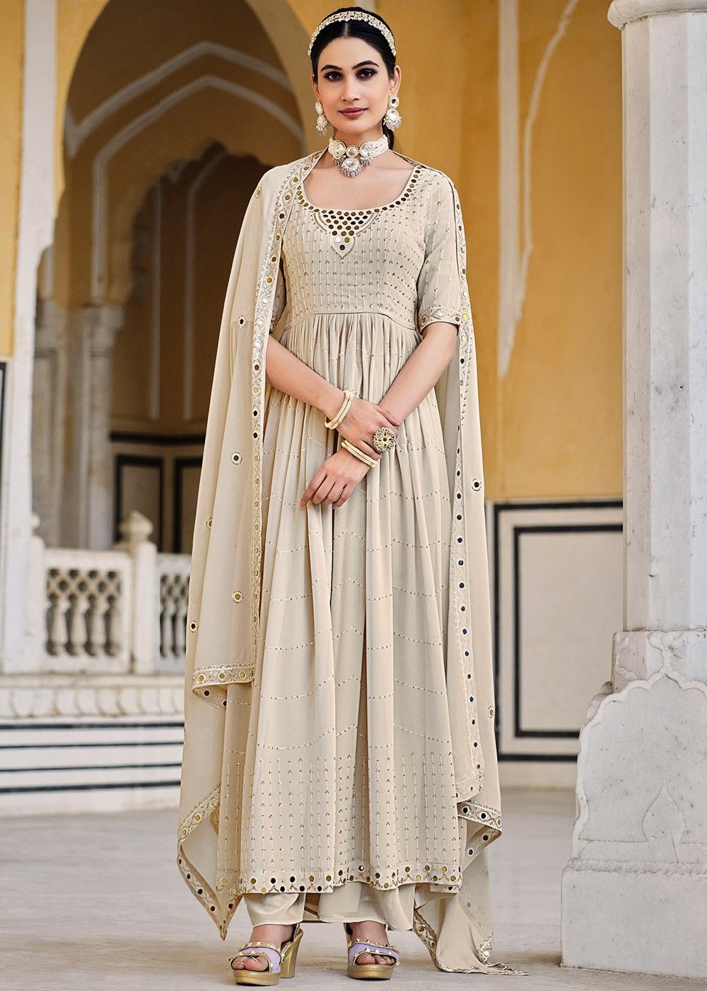 Malaika Arora Khan Beige Anarkali Dress | ‪#‎AnarkaliSuit‬ ‪… | Flickr‬