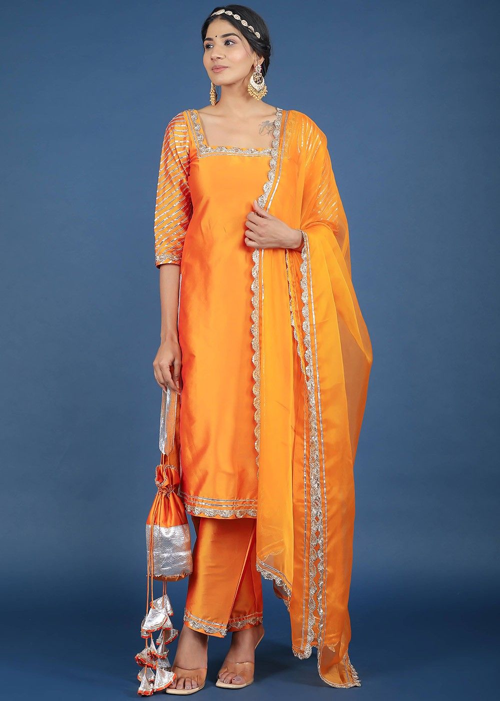 Orange Salwar Suits - Shop Orange Salwar Suits Online in USA