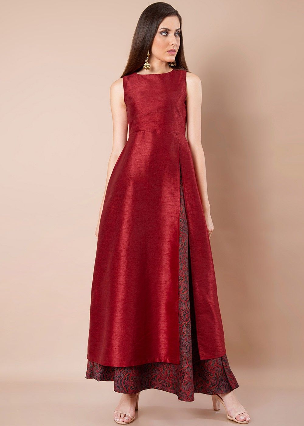 Details 76+ dupion silk gown latest