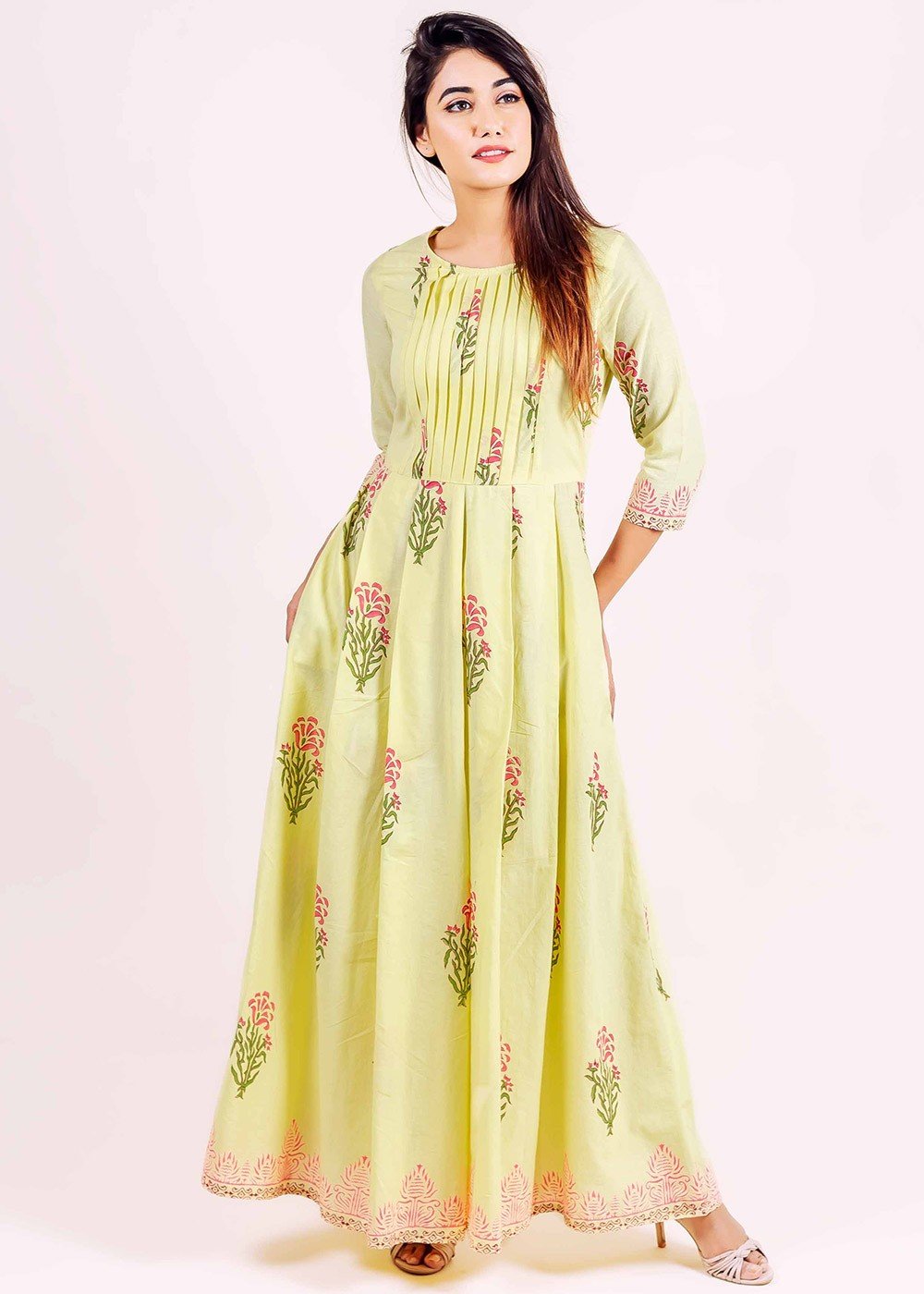 Green Colour Safar By Aashirwad Gown Catalog 9640 - The Ethnic World