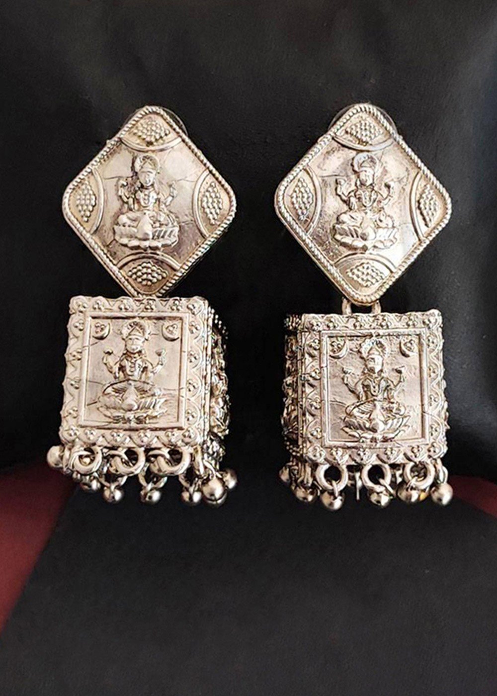 Buy Black Beaded Traditional Jhumar Earrings Online Collection Online From  Surat Wholesale Shop