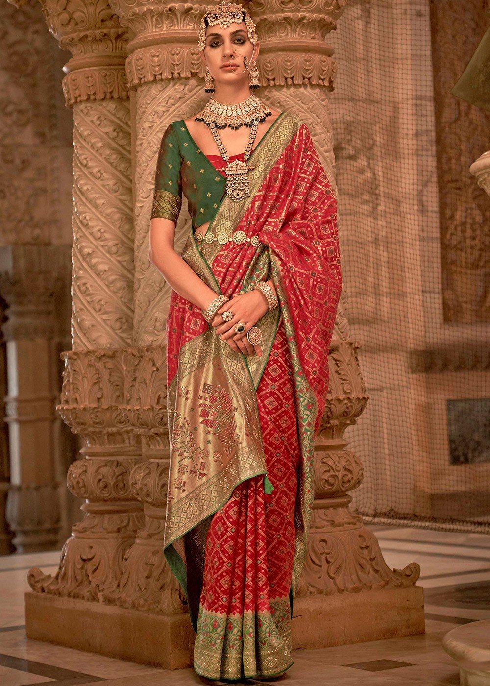 Function Look Superior Paithani Silk Saree In Red Color