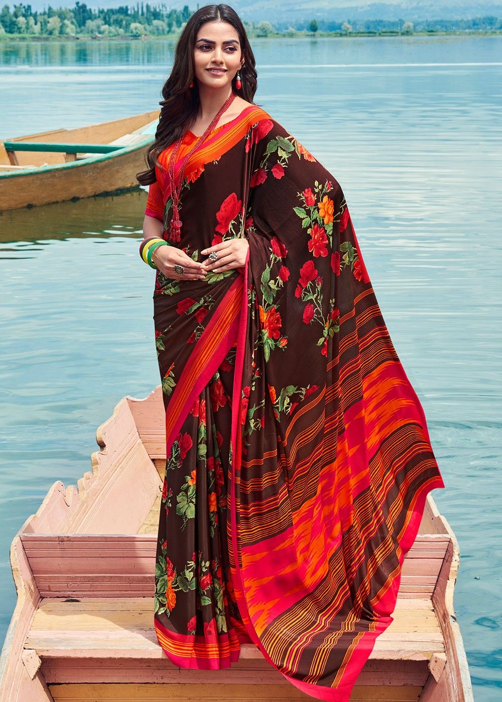 Formal Wear Floral Print Cotton Printed Saree, With Blouse Piece, 5.5 M  (Separate Blouse Piece) at Rs 550 in Bagru