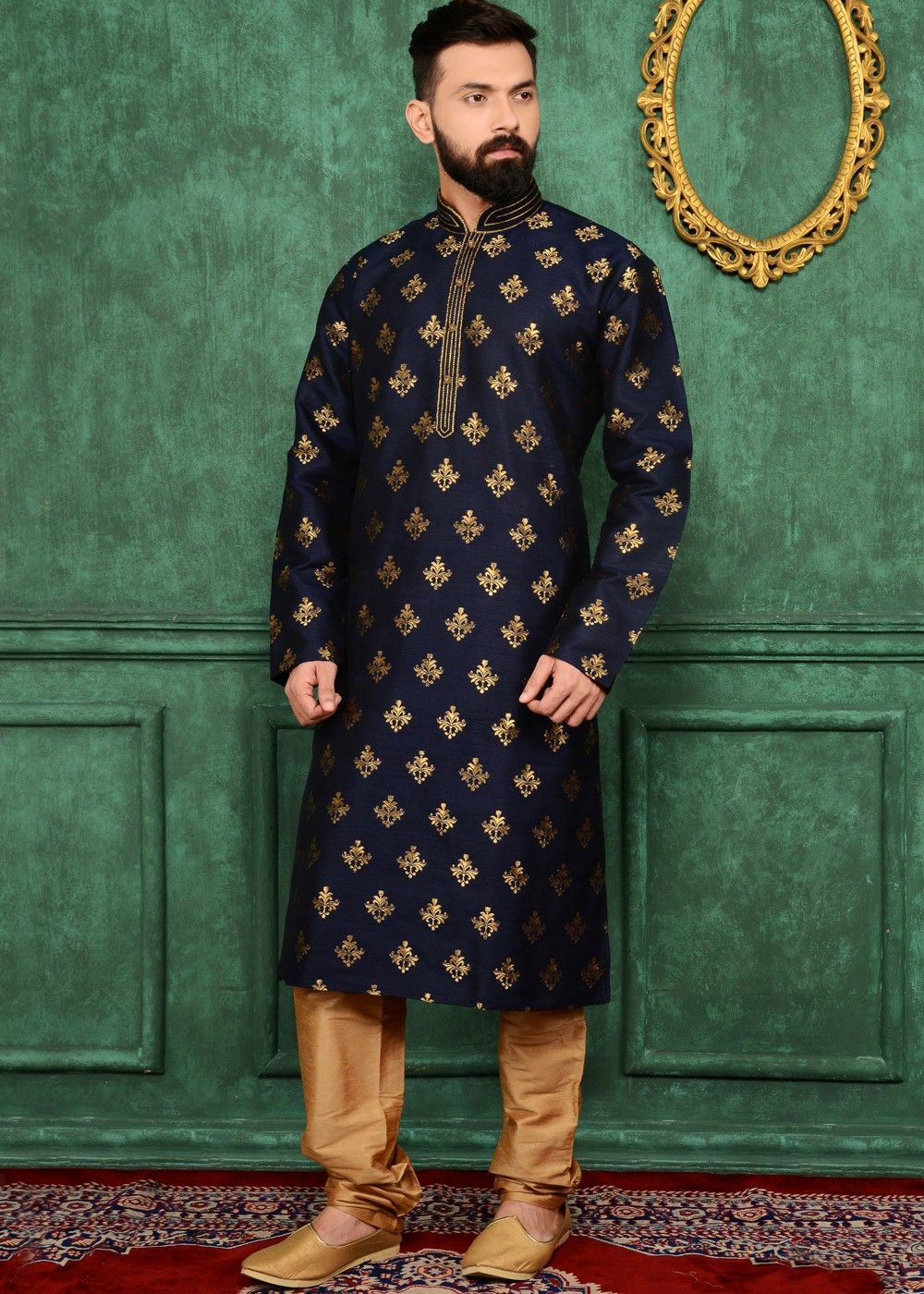 Details about   Blue Cotton Readymade Ethnic Indian Kurta Pajama for Men