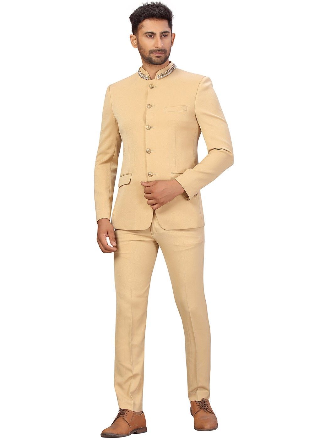 Buy Beige 3 Piece Suits Online In India - Etsy India