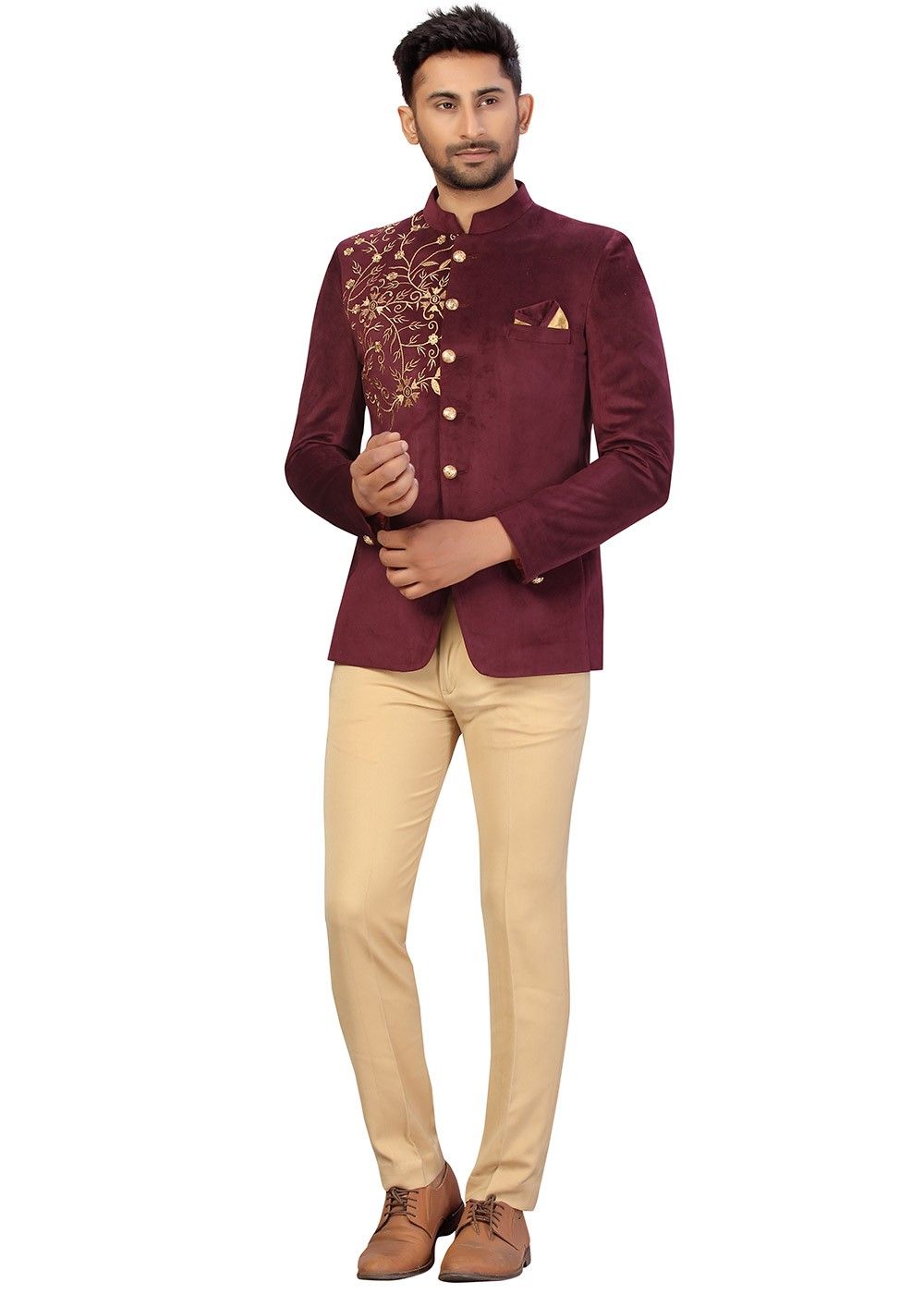 Designer Handmade Maroon Jodhpuri Bandgala Suit for Men for Wedding Party  Reception and Events and Festive - Etsy Israel