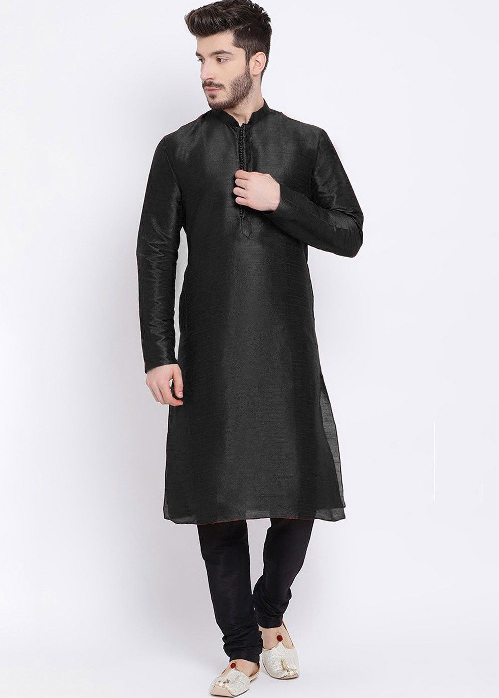 plain black kurta pajama