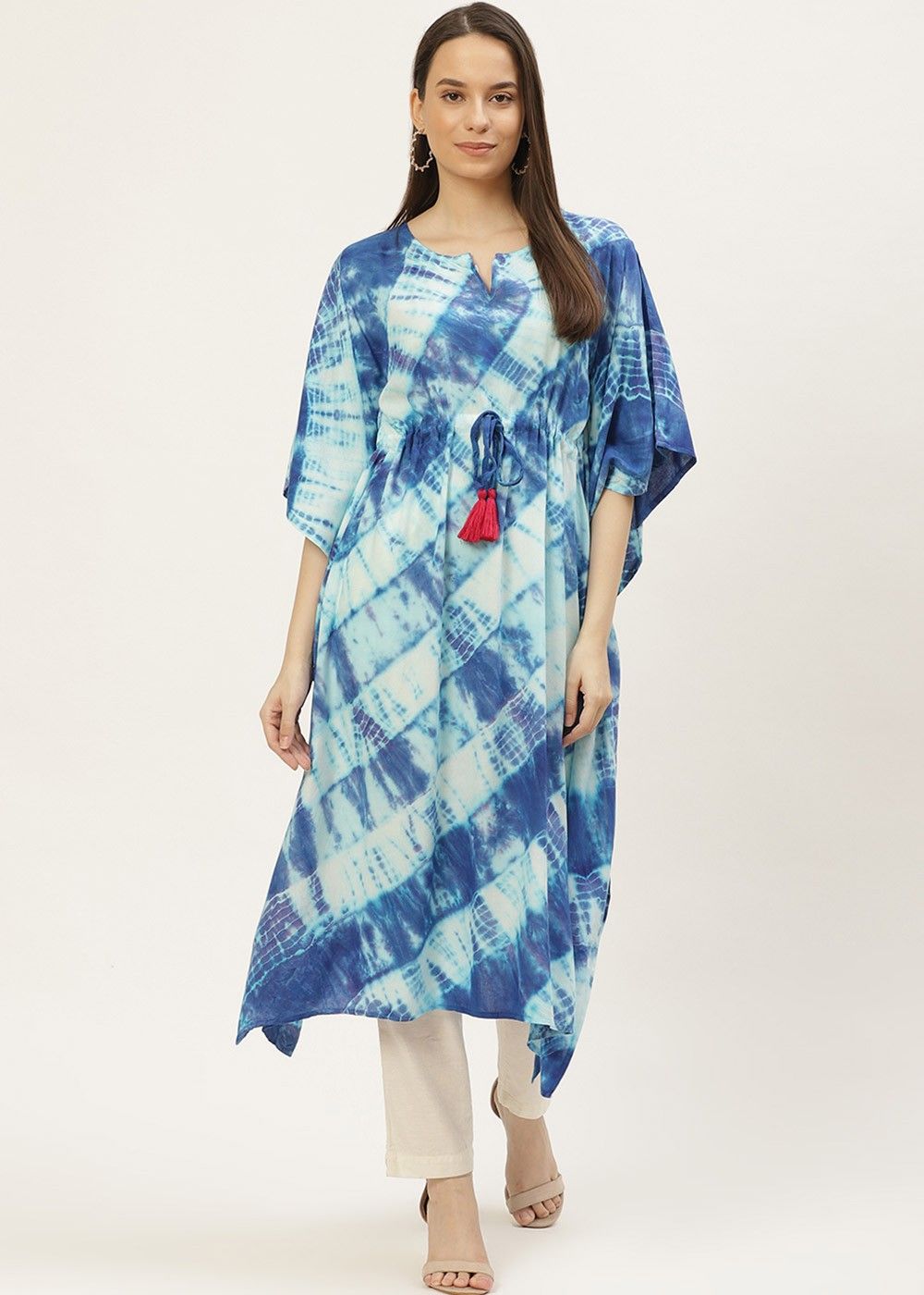 Buy online Tie & Dye Kaftan Kurta from Kurta Kurtis for Women by Maaesa for  ₹739 at 66% off | 2023 Limeroad.com
