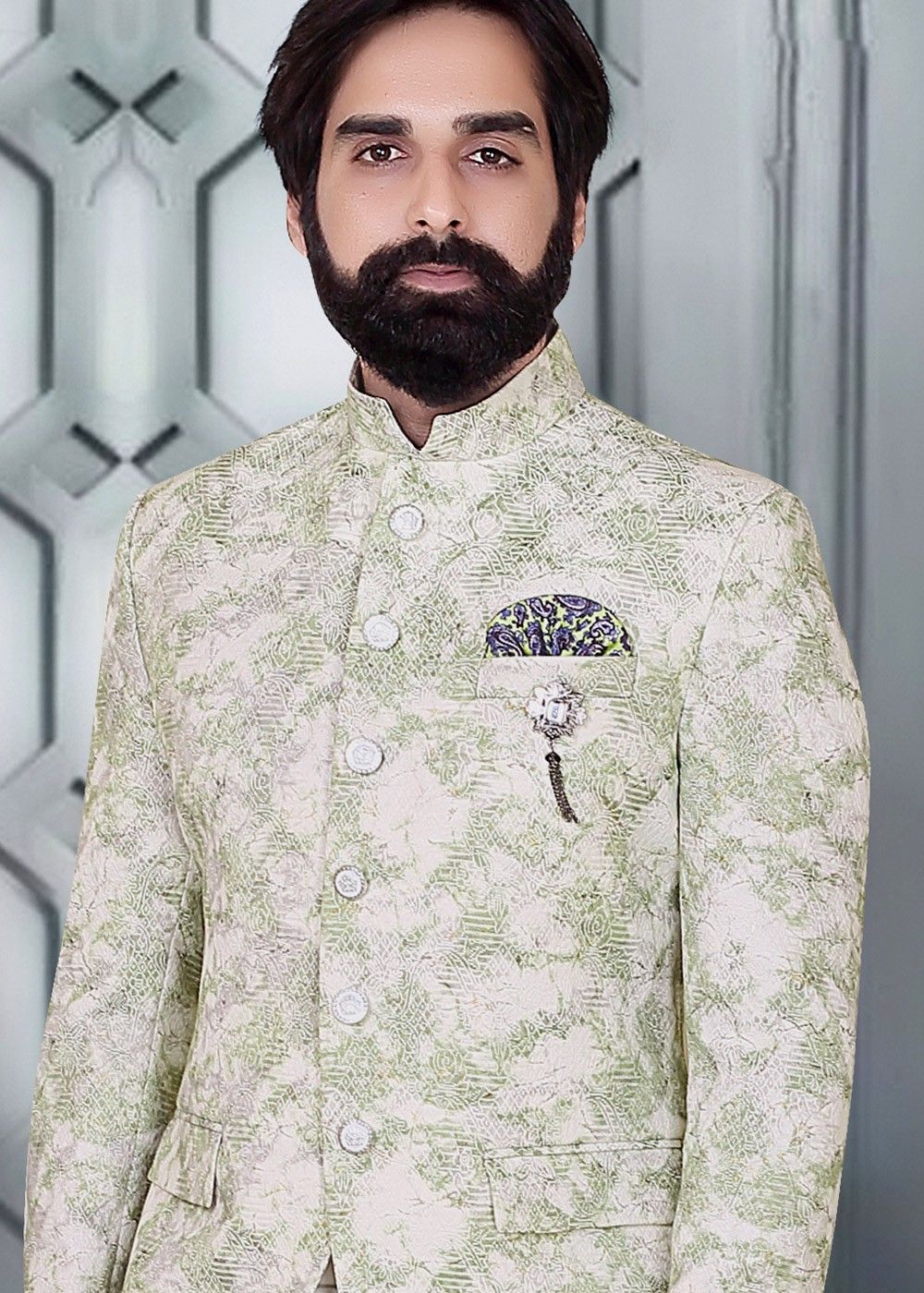 Traditional Navy Blue Jodhpuri Bandgala Suit for Men | Elegant Elite S –  Desioz