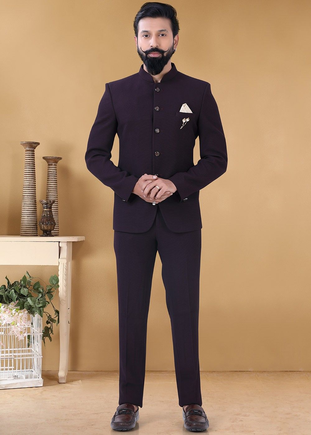 Indian Maharaja Style Velvet Grey Color Jodhpuri Bandhgala Blazer With  White Trouser | Party Wear for Open and Daylight Functions (Father Son  Combo) : Amazon.co.uk: Handmade Products