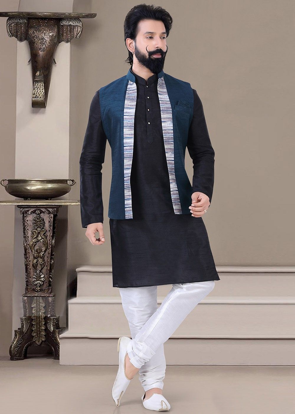 710 Jackets with kurta-pajama ideas in 2023 | wedding outfit men, indian  men fashion, indian groom wear