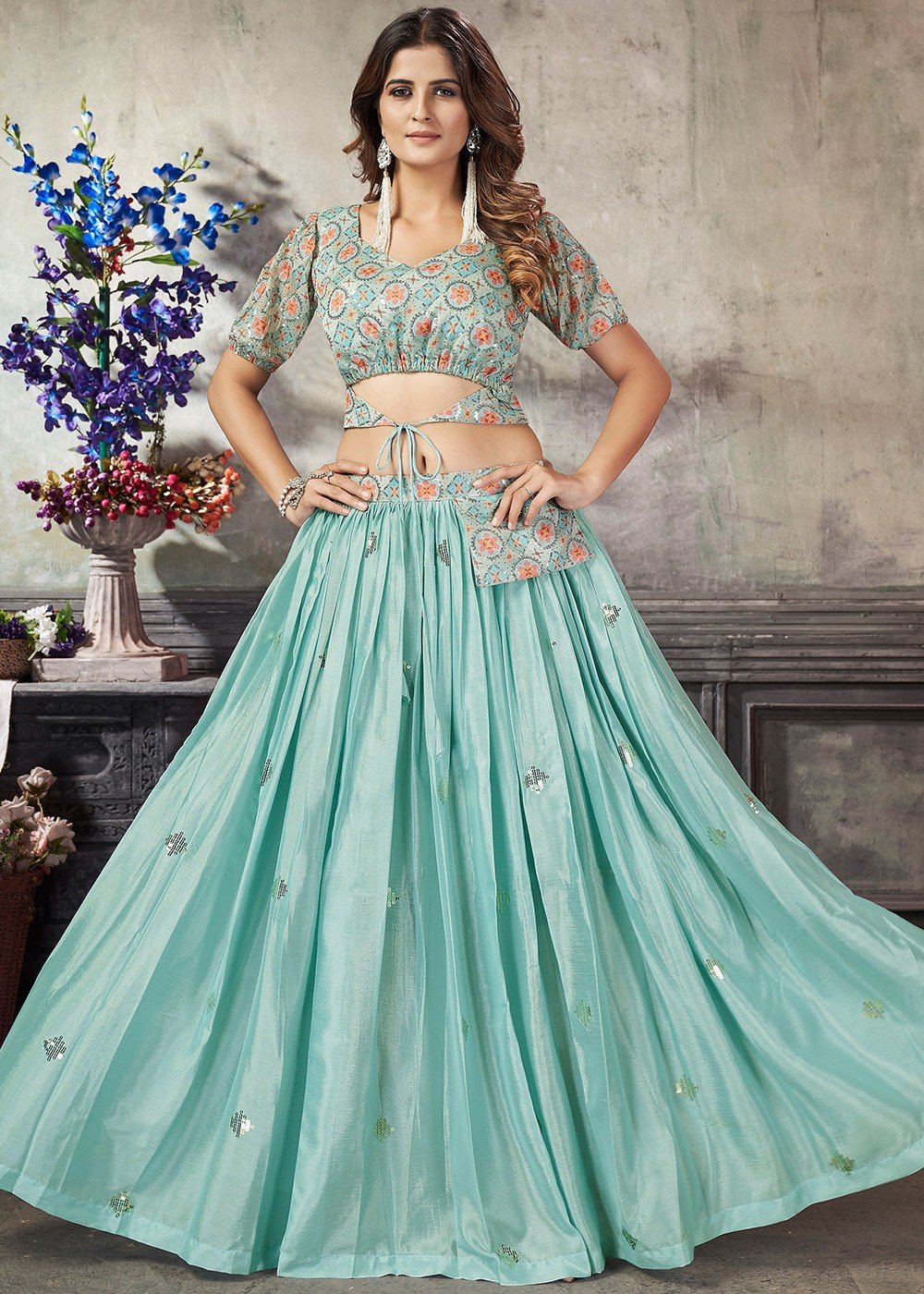 Buy Latest Indo Western Lehengas Online for Women in the USA