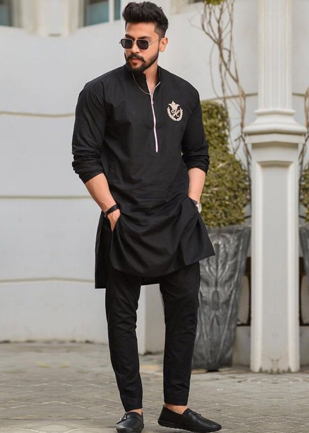 Jompers Dhoti Sets : Buy Jompers Men Black and White Solid Kurta with Dhoti  Pants(Set of 2) Online | Nykaa Fashion