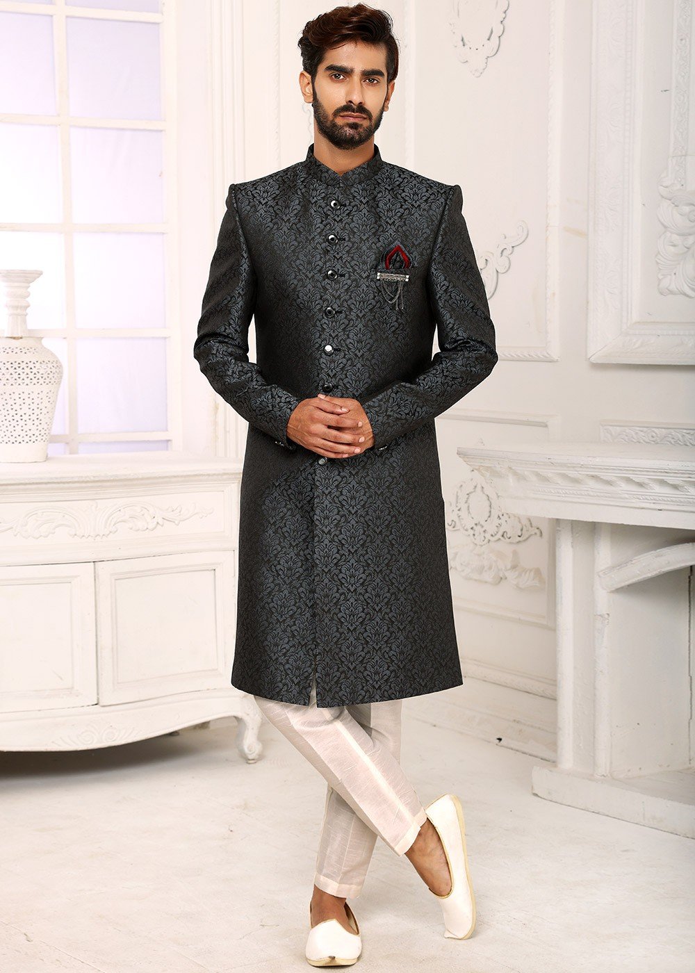 Indian Wedding Designer Bollywood Wear Ethnic Mens Indo Western Dress India  | eBay