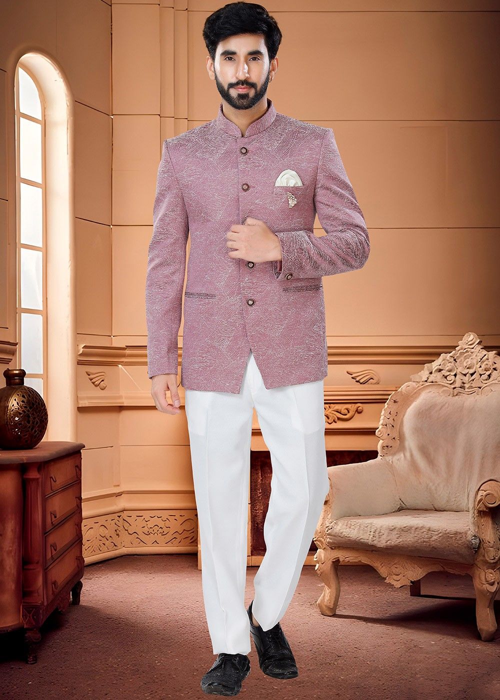 Custom Made Men Designer Navy Blue Jodhpuri Suit , Men Indo Formal Jacket ,  Indian Wedding Ethnic Suit , Men Bandhgala Suit Men Indian - Etsy