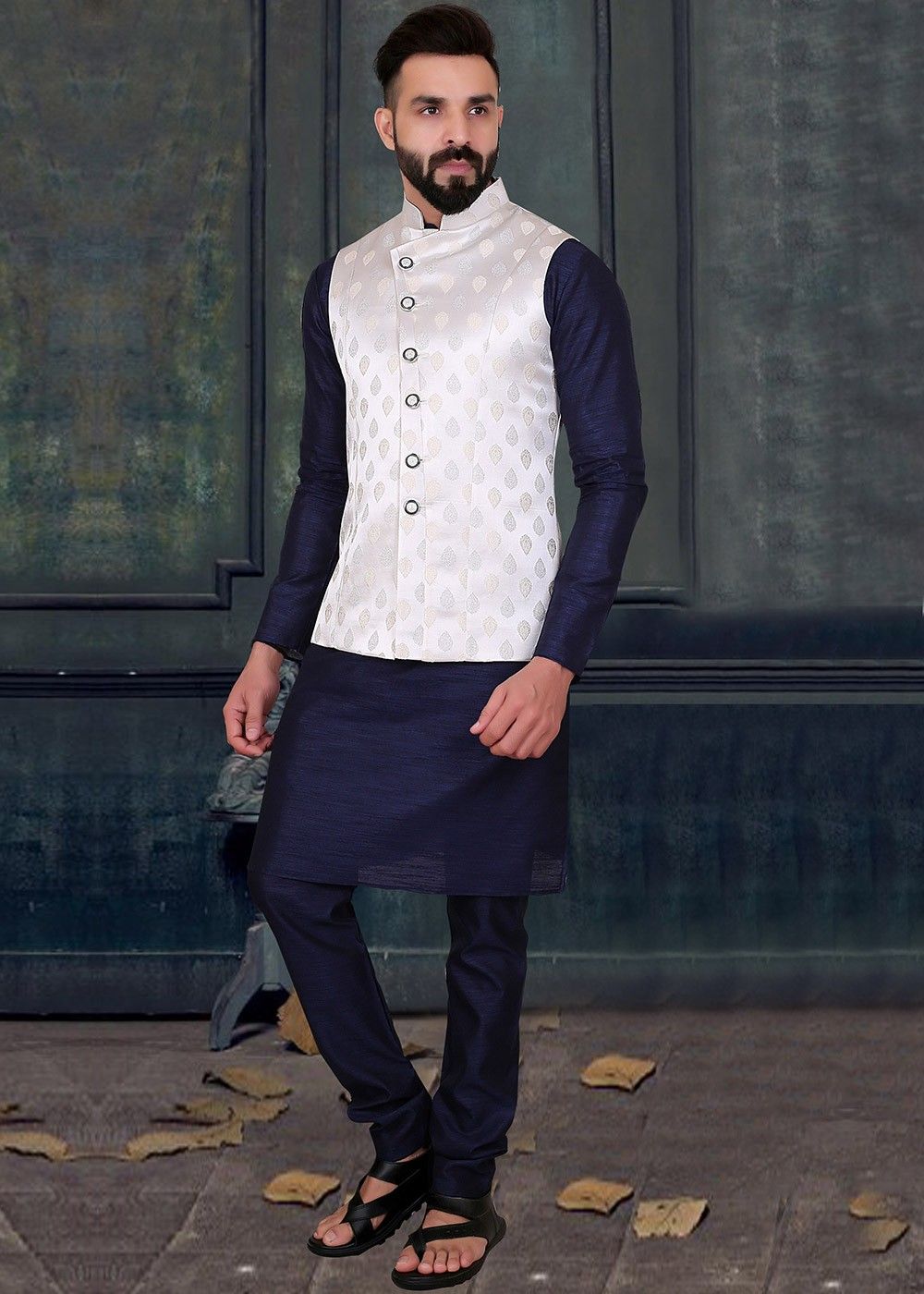 Dark Brown Men Designer Linen Koti at Rs 450/piece in Jaipur | ID:  23229941133