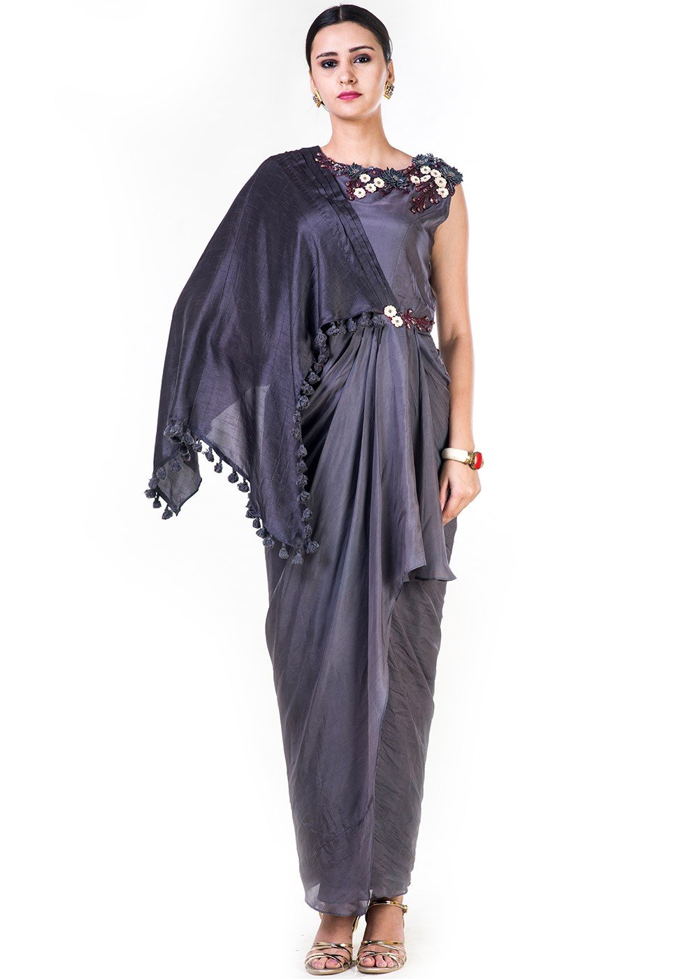 Jute Drape Indo Western - Collections