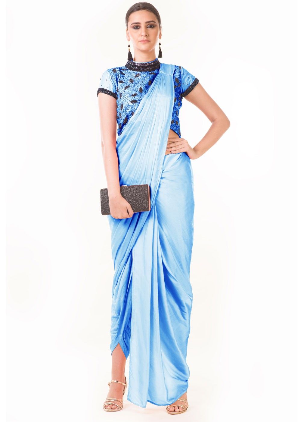 Georgette Concept Dhoti Saree Western Dress Party Wear Indian Dress Dhoti  Saree - Etsy