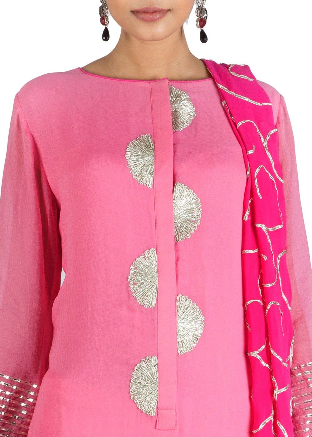 Bollywood Style  Pink Strawberry Gota Anarkali Suit with Gota work Punjabi Suit