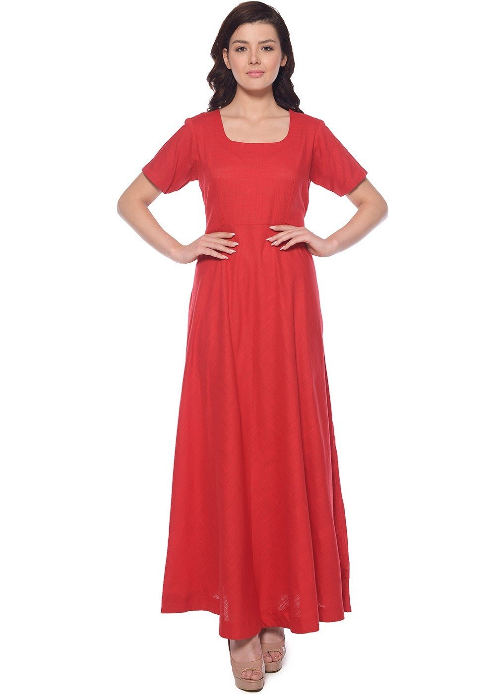 Red - Gowns - Indo Western Dresses: Buy Latest Indo Western Clothing Online  | Utsav Fashion