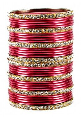White & Red Green Cubic Zerconia Bangles Set ba b046 Indian Bollywood Designer Party wear Jewelry