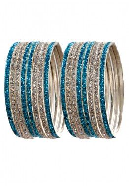 Indian Bollywood Designer Party wear Jewelry ba b046 White & Red Green Cubic Zerconia Bangles Set