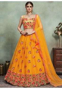 indian lehenga choli for women designer indian lengha ethnic indian lehenga blouse set for women yellow lengha ready to ship