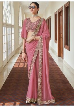 Cotton Linen Golden Weaving Jari Patti saree and blouse for women designer saree orange saree saree dress wedding saree indian saree