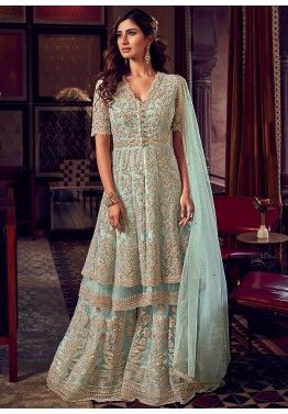 Details about   Indian Anarkali Gown Party Wear Pakistani net  Wedding Shalwar Kameez  suit 