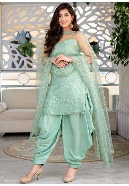 Indian Combo Stylish Women Cotton Solid Semi Patiala Salwar Suit 3 Pcs 