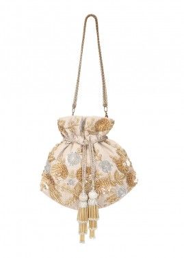 Golden Sequins Embellished Potli Bag