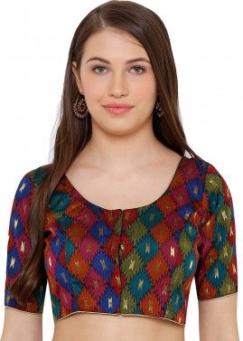 Multicolor Cotton Printed Readymade Blouse
