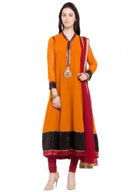 Readymade Yellow Faux Georgette Salwar Suit