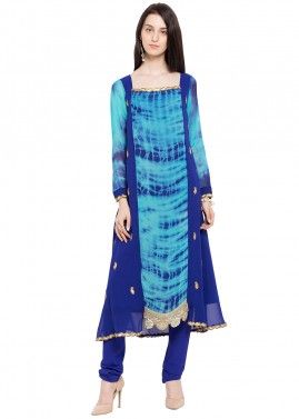 Readymade Blue Faux Georgette Tunic
