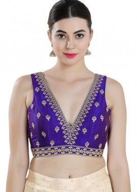 Purple Color Art Silk Saree Blouse 
