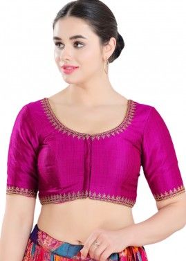 Purple Color Art Silk Saree Blouse 