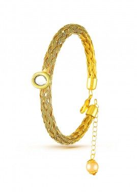 Stone Studded Traditional Golden Bracelet