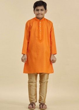 Orange Kids Readymade Kurta Pajama
