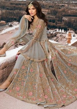 Pink Designer Anarkali Suit With Pant And Dupatta at Rs 1595 in Delhi-thanhphatduhoc.com.vn