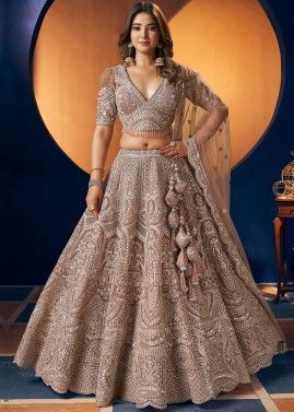 Buy online Lehenga With Blouse Designs In Crep from ethnic wear