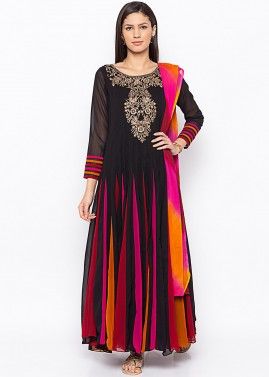 Readymade Multicolor Embroidered Anarkali Suit