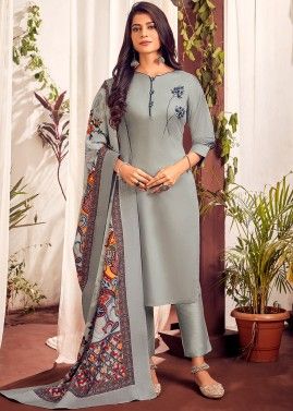 Pakistani A Line Kameez with Trousers and Dupatta Dress Online  Nameera by  Farooq