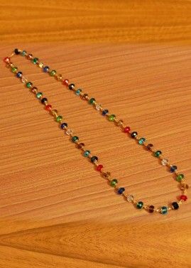 Multicolor Chain Necklace With Beads Work