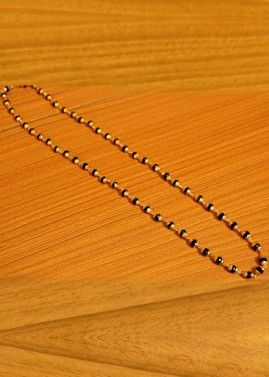 Chain Style Black Beaded Necklace